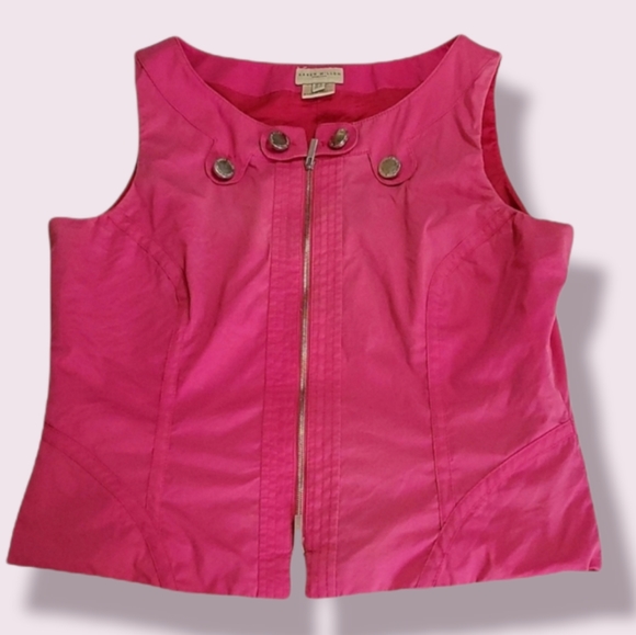 Karen Millen Zip Up Pink Sleeveless Top - Picture 2 of 14